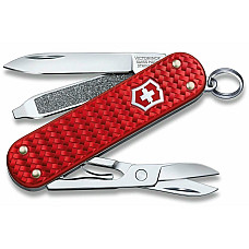 Ніж Victorinox Classic SD Precious Alox Iconic Red 58мм/5функ/рифл/червоний