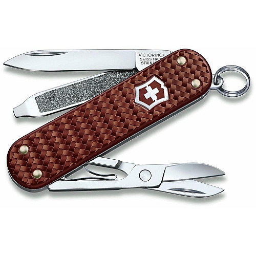 Нож Victorinox Classic SD Precious Alox Hazel Brown 58мм/5функ/рифл/коричневый