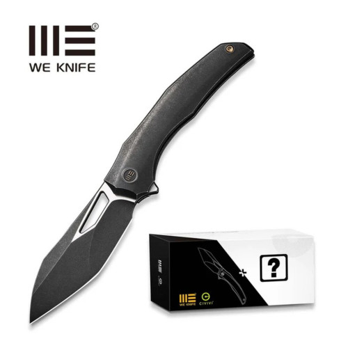 Ніж складаний туристичний WE Knife Ignio Mystery Box, (8.4 см) CPM 20CV / титан 6AL4V чорний