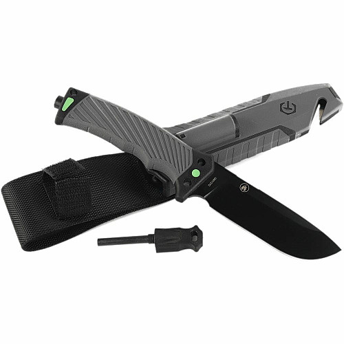 Нож Ganzo G8012V2-GY серый (G8012V2-GY) с паракордом