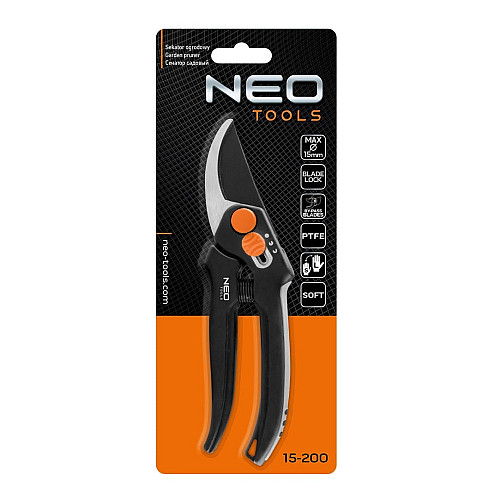 Секатор плоскостной Neo Tools, D реза 15мм, 185мм, 164г