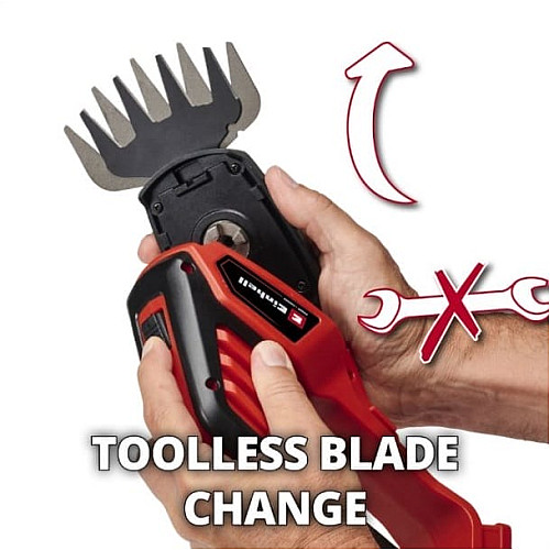 Ножницы для аккумуляторной травы Einhell GE-CG 18/100 Li-Solo 18В PXC 10см шаг реза 8мм 1.06кг (без АКБ и ЗП)