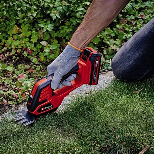 Ножницы для аккумуляторной травы Einhell GE-CG 18/100 Li-Solo 18В PXC 10см шаг реза 8мм 1.06кг (без АКБ и ЗП)