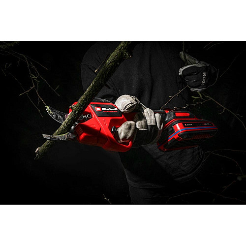 Секатор аккумуляторный Einhell GP-LS 18/28 Li BL - Solo, PXC, 18В, бесщеточный, толщ. 28/14 мм, сталь SK5, 0.82 кг (без АКБ и ЗУ)