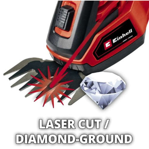 Ножиці для трави акумуляторні Einhell GE-CG 18/100 Li T - Solo 18В PXC леза 10/20см телескопічна штанга 0.7кг без АКБ та ЗП