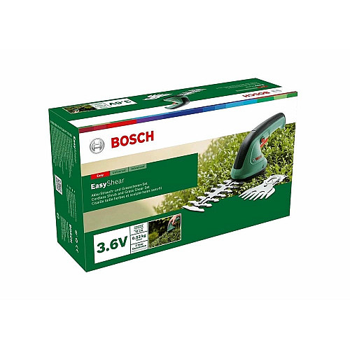 Кусторез аккумуляторный Bosch EasyShear 3.6В акб 1х1.5А·час лезвие 12см шаг реза 8мм 0.5кг
