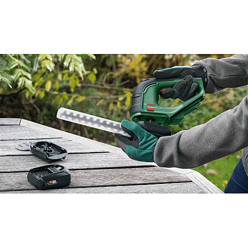 Ножницы для травы аккумуляторные Bosch AdvancedShear 18В-10 + насадка кусторез 10/20см шаг реза 8мм 1.85кг