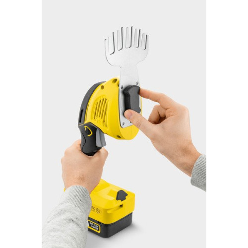 Ножиці для трави акумуляторні Karcher GSH 18-20 Battery 18В + насадка кущоріз 20см крок різу 10мм 1.15кг без АКБ та ЗП