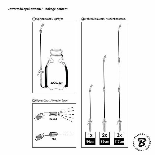 Пневматичний обприскувач 3л AQUA SPRAY, AS0300