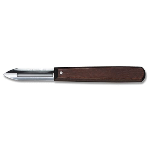 Овочечистка Victorinox 1 лезо, з дерев. ручкою, коричнева