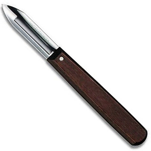 Овочечистка Victorinox 1 лезо, з дерев. ручкою, коричнева