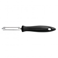 Кухонний ніж Fiskars Essential Black з рухомим лезом для чищення овочів 6 см, з чорн. ручкою (1065586)