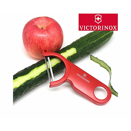 Овочечистка Victorinox Swiss гладке лезо, червона