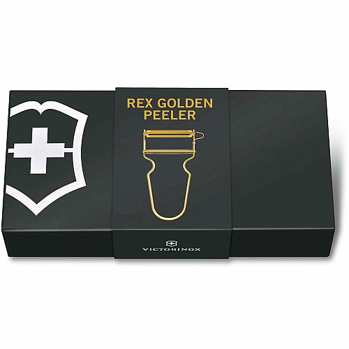 Овощечистка Victorinox Rex прямое лезвие, 109x65x13 мм, позолота, подарочная упаковка