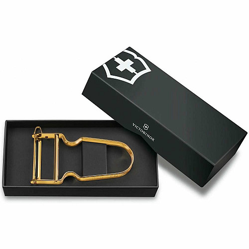 Овощечистка Victorinox Rex прямое лезвие, 109x65x13 мм, позолота, подарочная упаковка