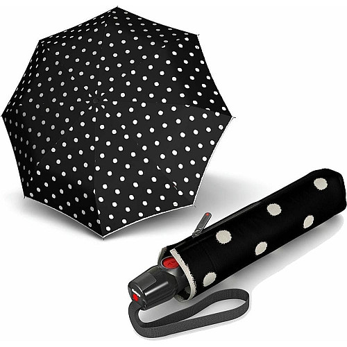 Зонтик складний Knirps T.200 Medium Duomatic Dot Art Black