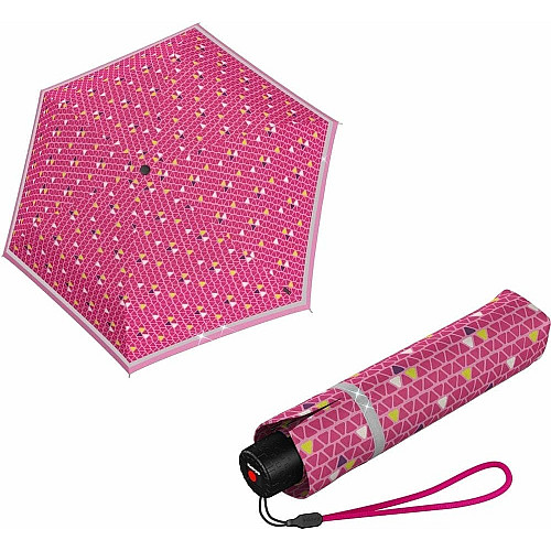 Зонтик складний Knirps Rookie Manual Triple Pink Reflective