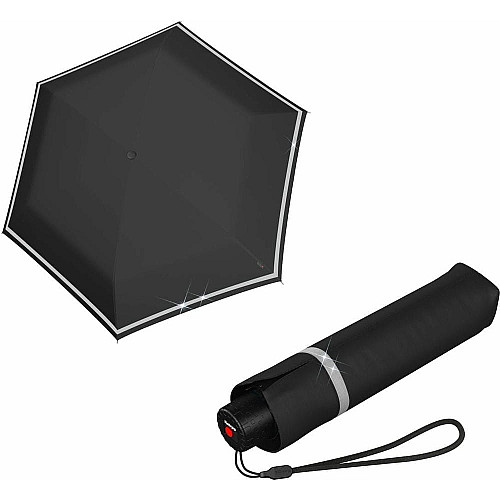 Парасолька складная Knirps Rookie Manual Black Reflective