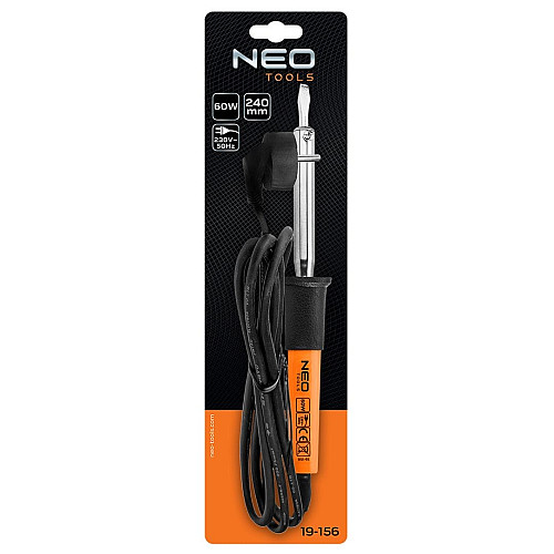 Паяльник електричний Neo Tools 60Вт 450°C нікельована мідь