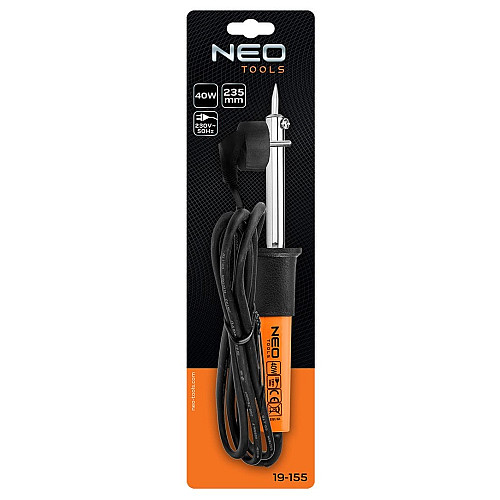 Паяльник електричний Neo Tools 40Вт 450°C нікельована мідь