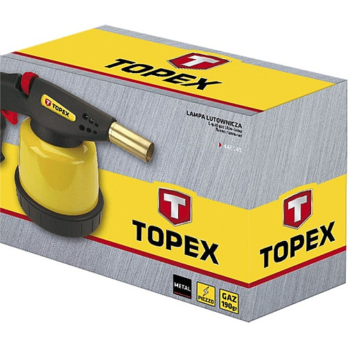 Лампа паяльна газова TOPEX 1350°C 1.9кВт п'єзозапалювання регулювання полум'я