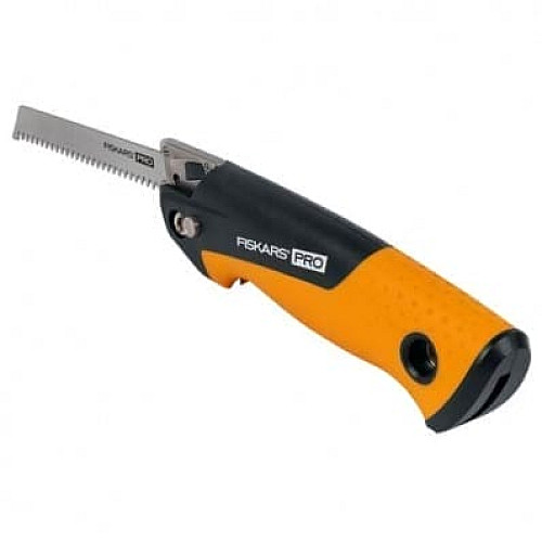 Пила универсальная складная Fiskars Pro PowerTooth 2 холста (металл, дерево) 150 мм 13/24 TPI (1062934)