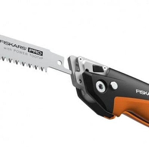 Пила универсальная складная Fiskars Pro PowerTooth 2 холста (металл, дерево) 150 мм 13/24 TPI (1062934)