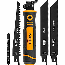 Пила садова Neo Tools тримач, 15см, 24 TPI, 18 TPI, 6 TPI, двокомпонентне руків'я, 0.182кг