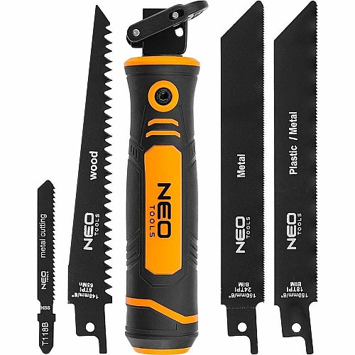 Пила садовая Neo Tools держатель, 15см, 24 TPI, 18 TPI, 6 TPI, двухкомпонентная рукоятка, 0.182кг
