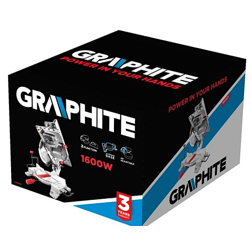 Пила дискова Graphite 1600 Вт диск 254x30мм 0-45° 4800 об/хв
