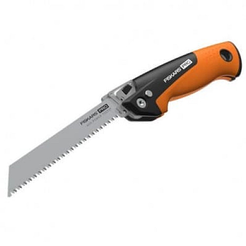 Пила универсальная складная Fiskars Pro PowerTooth 2 холста (металл, дерево) 150 мм 13/24 TPI (1062934)