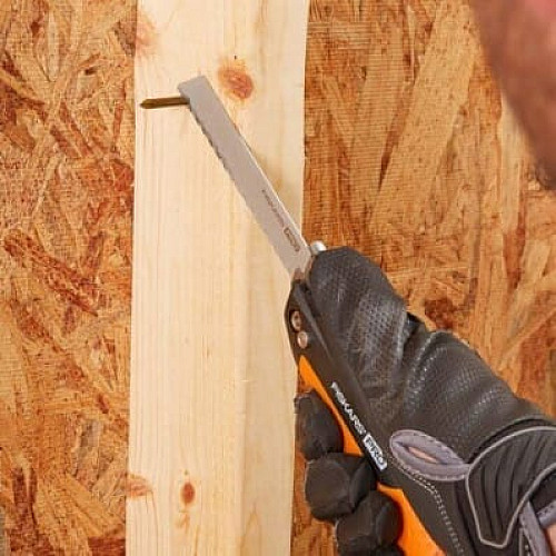 Пила универсальная складная Fiskars Pro PowerTooth 2 холста (металл, дерево) 150 мм 13/24 TPI (1062934)