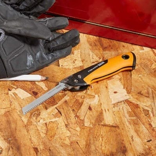 Пила универсальная складная Fiskars Pro PowerTooth 2 холста (металл, дерево) 150 мм 13/24 TPI (1062934)