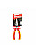 Плоскогубцы прямые, ELECTRIC, 160 мм, 1кВ VDE, DIY-PL1012/6
