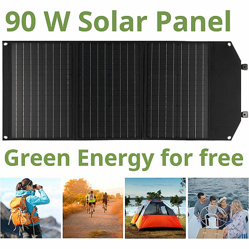 Портативное зарядное устройство для солнечной панели Bresser Mobile Solar Charger 90 Watt USB DC (3810060)