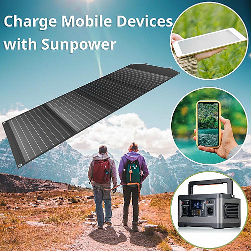 Портативное зарядное устройство солнечная панель Bresser Mobile Solar Charger 120 Watt USB DC (3810070)