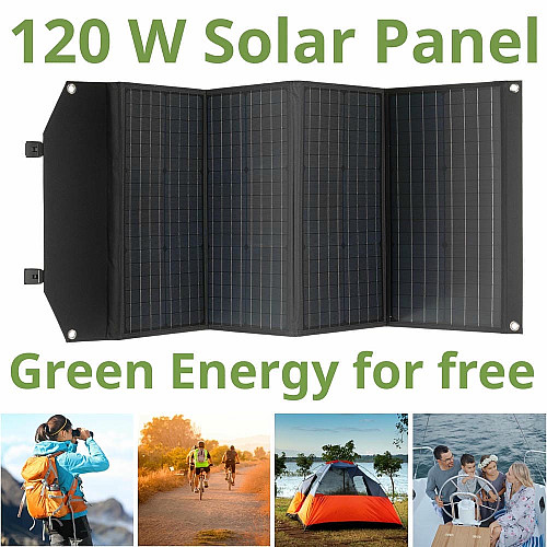 Портативное зарядное устройство солнечная панель Bresser Mobile Solar Charger 120 Watt USB DC (3810070)