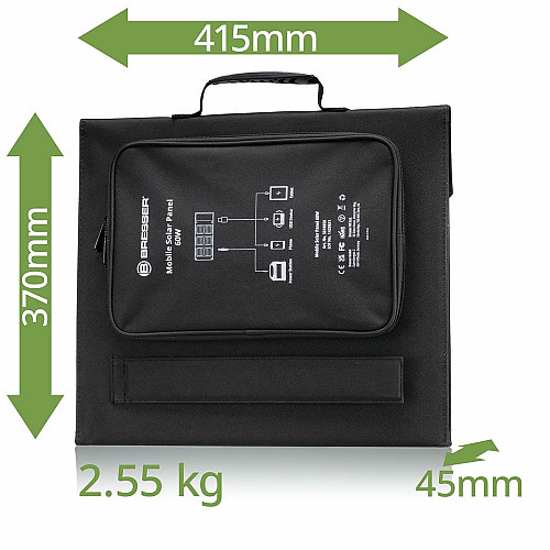 Портативний зарядний пристрій сонячна панель Bresser Mobile Solar Charger 60 Watt USB DC (3810050)