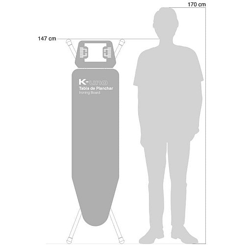 Гладильная доска Rolser K-UNO Black Tube Blanco/Negro (K01016-2064)