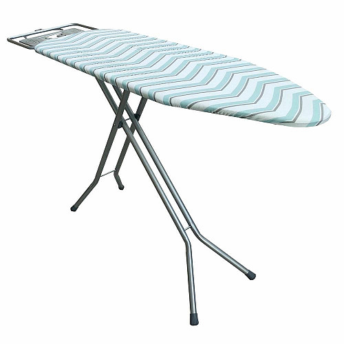 Дошка для прасування Casa Si Elegance 125x41 Grey/Blue Zigzag (CS93589G)
