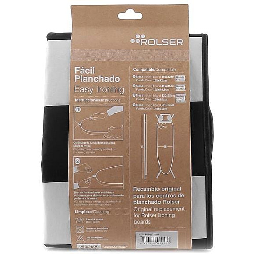 Чехол для гладильной доски Rolser Muleton Blanco/Negro 140 x 55 см (FUR004-2064)