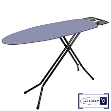 Дошка для прасування Casa Si Superstandard Basic Metallic 120x38 Black/Plain Silver (CS95150G409)