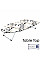 Дошка для прасування Casa Si Table Top 73x30 White/Black Leaves (CS95159P168)