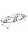 Дошка для прасування Casa Si Table Top 73x30 White/Black Leaves (CS95159P168)