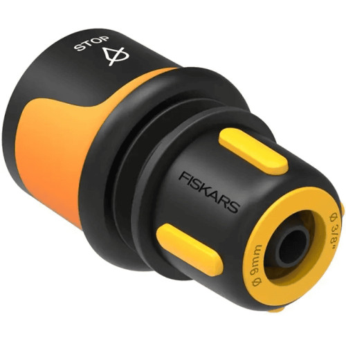 Конектор для шлангу Fiskars 9 мм, 68 мм, аквастоп (1027078)