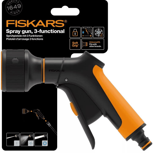 Пістолет-розпилювач регульований з 3 функціями Fiskars (1065483)