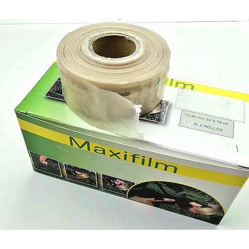 Плівка для щеплення MaxiFilm без перфорації 32мм х 70м / прививочна стрічка Максіфільм