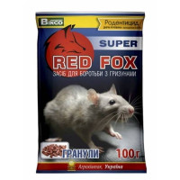 Родентицид, средство для борьбы с грызунами Red Fox super гранулы 100 г