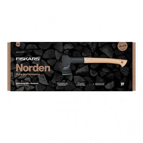 Подарочный набор Fiskars топор-колун Norden N12 (1051144) + точилка (1052277)