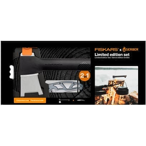 Набір Fiskars сокира теслярська мала Solid A6 (1052046) + складний ніж Gerber Paraframe™ (1027831) (1057911)